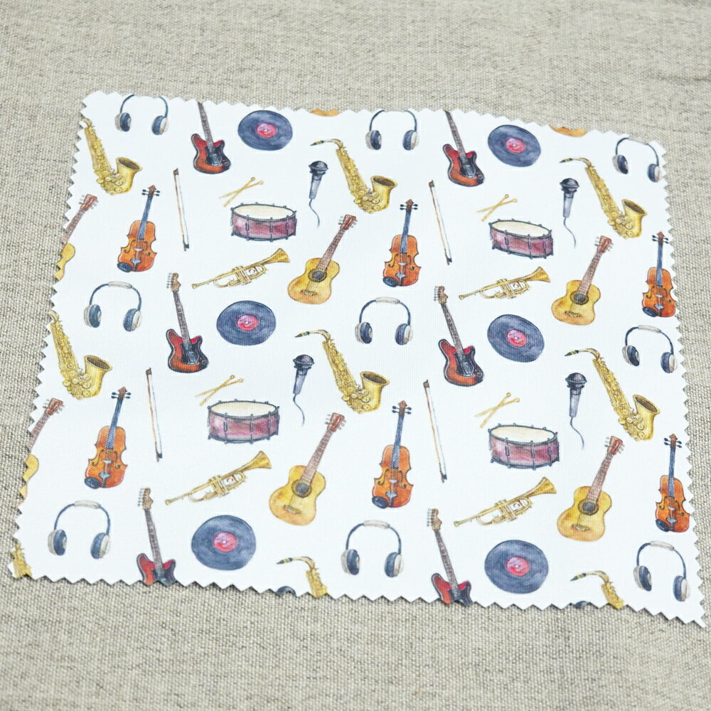 メガネ拭き クリーニングクロス「楽器総柄」 レンズクリーナー 楽器 音楽 生活雑貨 グッズ おしゃれ 日用品 母の日