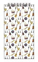 【リングクイックメモ】「楽器総柄」(イラスト/楽器/音楽/生活雑貨/グッズ/おしゃれ/ノート/日用品/ステーショナリー/文房具/母の日)【用紙の柄:罫線】(YO...