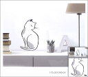 雑貨 【ウォールステッカー】(転写タイプ)「ネコ」(台紙サイズ/24×38cm)(フランス製)(NI-1090)【母の日/マザーズデイ】