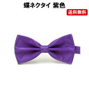 蝶ネクタイ 紫 パープル ネクタイ メンズ キッズ 子供 結婚式 PKT2-4F