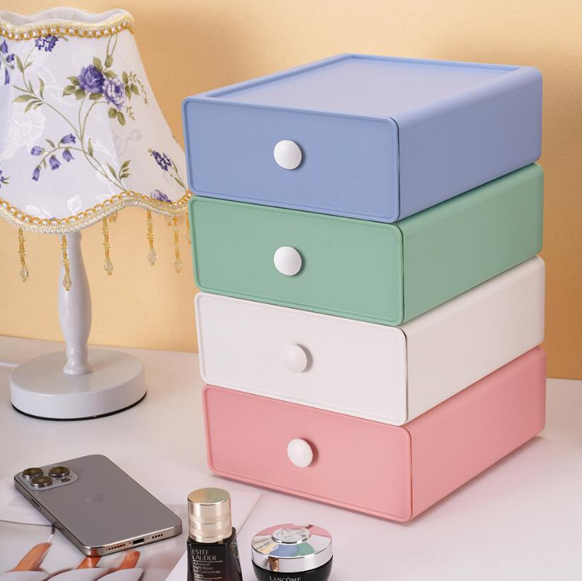 【送料無料】 引き出し 卓上収納ケースdiy 収納ボックス プラスチック A4/A5対応 横 小物3段 滑り止め 大容量 文房具収納 書類ケース 化粧品 事務用品 文書 組み合わせても 頑丈 シンプルでおしゃれ