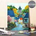 油絵 絵画 母の日 父の日 40*50cm インテリア 油絵 セット 油絵風 壁掛け 美術品 数字 塗り絵 大人の 塗り絵 塗り絵 キット セット 風景画 DI...