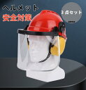 頭部を守る ヘルメット メッシュ イヤマフ メッシュ メッシュバイザー イヤマフ付き 怪我防止 ケガ 安全 フェイスガード チェーンソー 林業 作業用 災害現場...