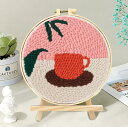 送料無料 パンチニードル キット 刺繍セット 簡単 初心者 ニードル キット 材料道具キット 刺繍スターターキット 可愛い 毛糸 糸 アート モコモコ ハンドメ...