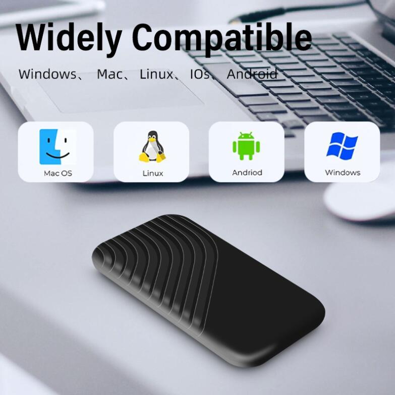 SSD 1TB 外付 ポータブルSSD 外付けハードディス USB-A/USB-C両対応 500GB 超薄型ポータブル ハードディスク 2TB USB3.1 Type-C 対応 スマホ互換可 耐衝撃 - Image 3