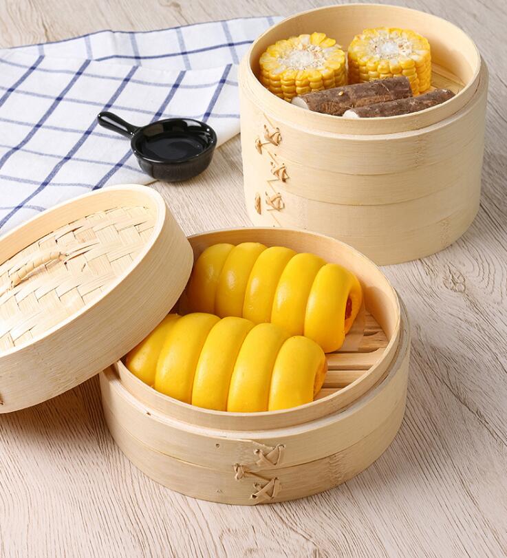 竹中華セイロ 蒸し器 調理器具 21cm 30CM 蒸籠 深型 2層 IH対応 蒸し器 IH対応 竹木 小籠包 蒸し器 便利グッズ 蒸し料理 ヘルシー調理 おうちで料理 クッキング 調理器物 美味しい朝食 温野菜がおいし キッチン用品 中華せいろ2段と蓋 yukashop02-10006452 裕華商店 サンプル画像2