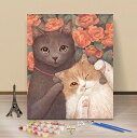 油絵 絵画 母の日 父の日 40*50cm インテリア 油絵 セット ねこ 油絵風 壁掛け 美術品 数字 塗り絵 大人の 塗り絵 塗り絵 キット セット 風景画 DIY絵 キャンバス 油絵の具 プレゼント 壁デコ 壁装飾 壁飾り ギフト 手作り 敬老の日 母の日 初心者 誕生日 新築 お祝い