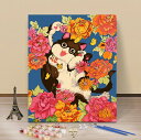 油絵 絵画 母の日 父の日 40*50cm インテリア 油絵 セット ねこ 油絵風 壁掛け 美術品 数字 塗り絵 大人の 塗り絵 塗り絵 キット セット 風景画 DIY絵 キャンバス 油絵の具 プレゼント 壁デコ 壁装飾 壁飾り ギフト 手作り 敬老の日 母の日 初心者 誕生日 新築 お祝い