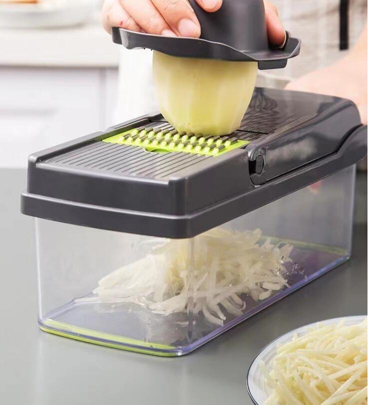 【送料無料】多機能 スライサー 16点セット 千切り 野菜カッター 水切りブル 指切り防止 安全ホルダー 卵白分離器付 キャベツ 黄瓜 みじん切り 細切り 角切り 薄切り 切り花 調理器 人参 サラダ 玉ねぎ 大根おろし 野菜カッター 家庭用 yukashop02-10006554 裕華商店 サンプル画像3