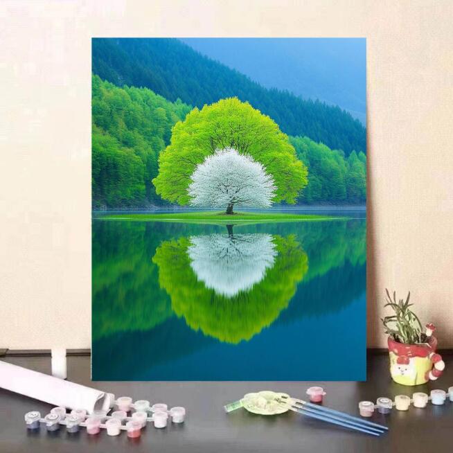 【送料無料】母の日 父の日 油絵 絵画 インテリア 油絵 セット 油絵風 壁掛け 美術品 数字 塗り絵 大人の 塗り絵 塗り絵 キット セット 風景画 花 DI...