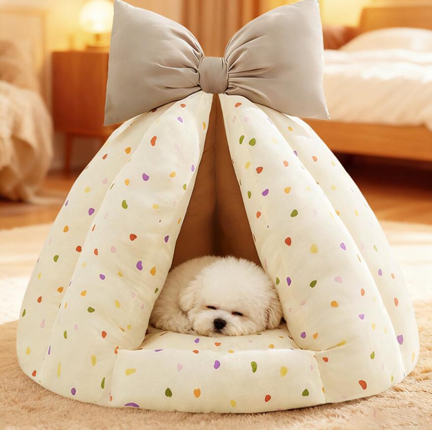 乐天商城 - ペットベッド 猫 犬 大型犬 中型犬 ペット ベッド ドームハウス ペットベッド ドーム型 ベッド ドーム ハウス ペットテント ペット用寝袋 ペット用品 保温防寒 洗える 寒さ対策 滑り止め 快適 柔らかい半密閉式暖かいもこもこあったか ぐっすり眠れる 送料無料