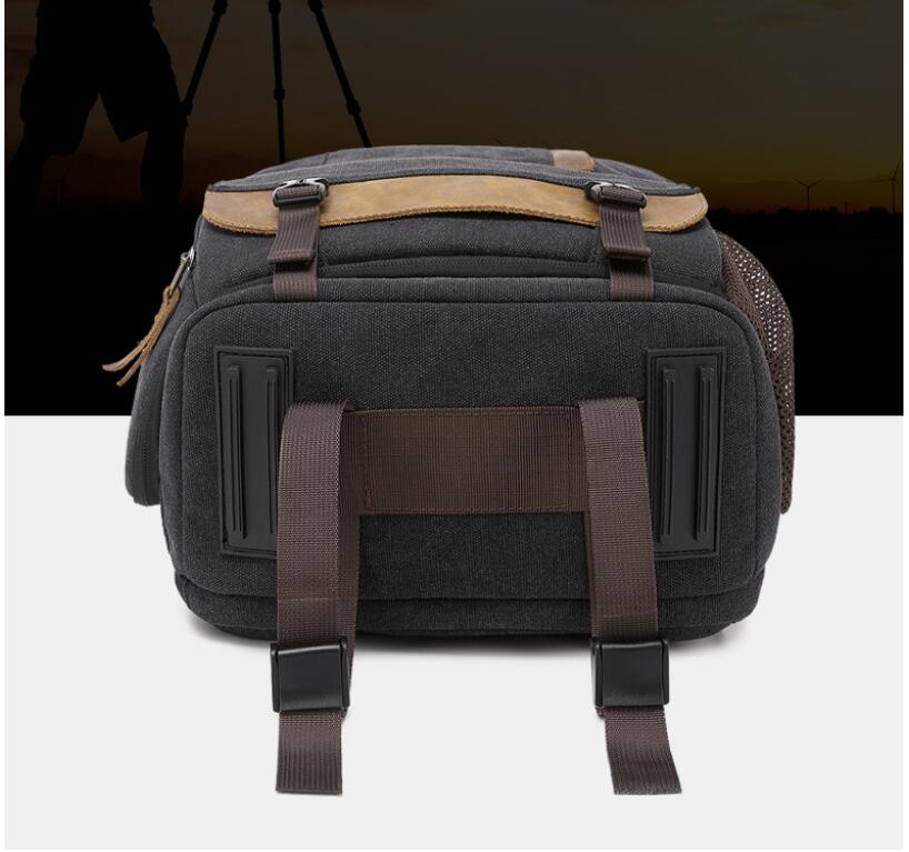 【送料無料】 カメラバッグ 2WAY 防水 クラシカル レザー ワックスキャンバス 帆布 取り外し可能なインナーパッド 仕切り 一眼レフ を衝撃から守る 小さめ コンパクト ミラーレス 鞄 ベルト 旅行 通勤 通学