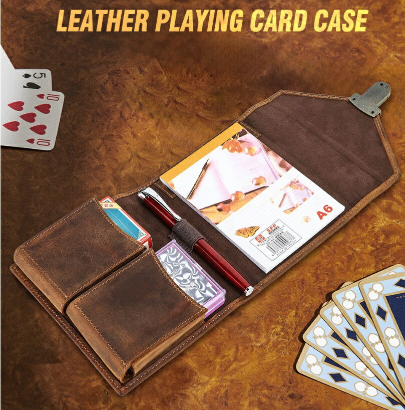 樂天商城 - 10％クーポン発行中！本革 レトロ 高級感 頑丈 ロック式 ロック付き 筆記帳収納 ペン差し 多機能 持ち運び便利 卓上ゲーム コレクションケース ギフト プレゼント 実用的 耐久性抜群