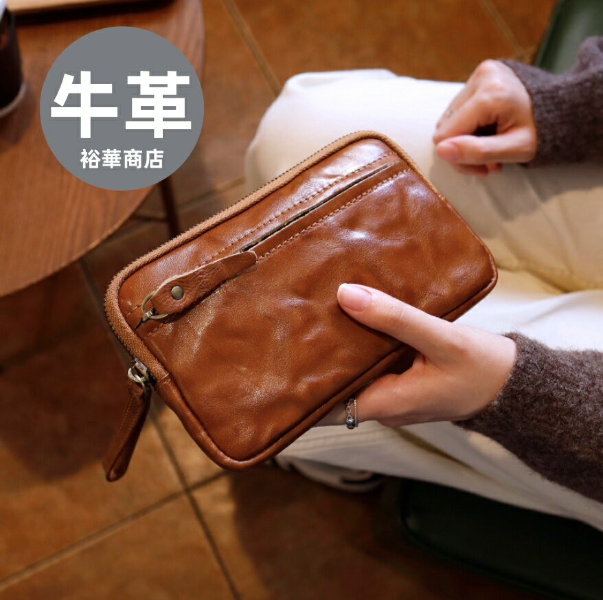 Rakuten - 【送料無料】ヴィンテージ長財布 レトロ長財布 本革長財布 牛革長財布 大容量スマホ財布 植鞣レザー財布 ヘビーレザー財布 シンプルレザー財布 ミニマム長財布 コンパクト長財布 大容量ポーチ 多機能長財布 スリム長財布 高級感長財布 レディースポーチレザー