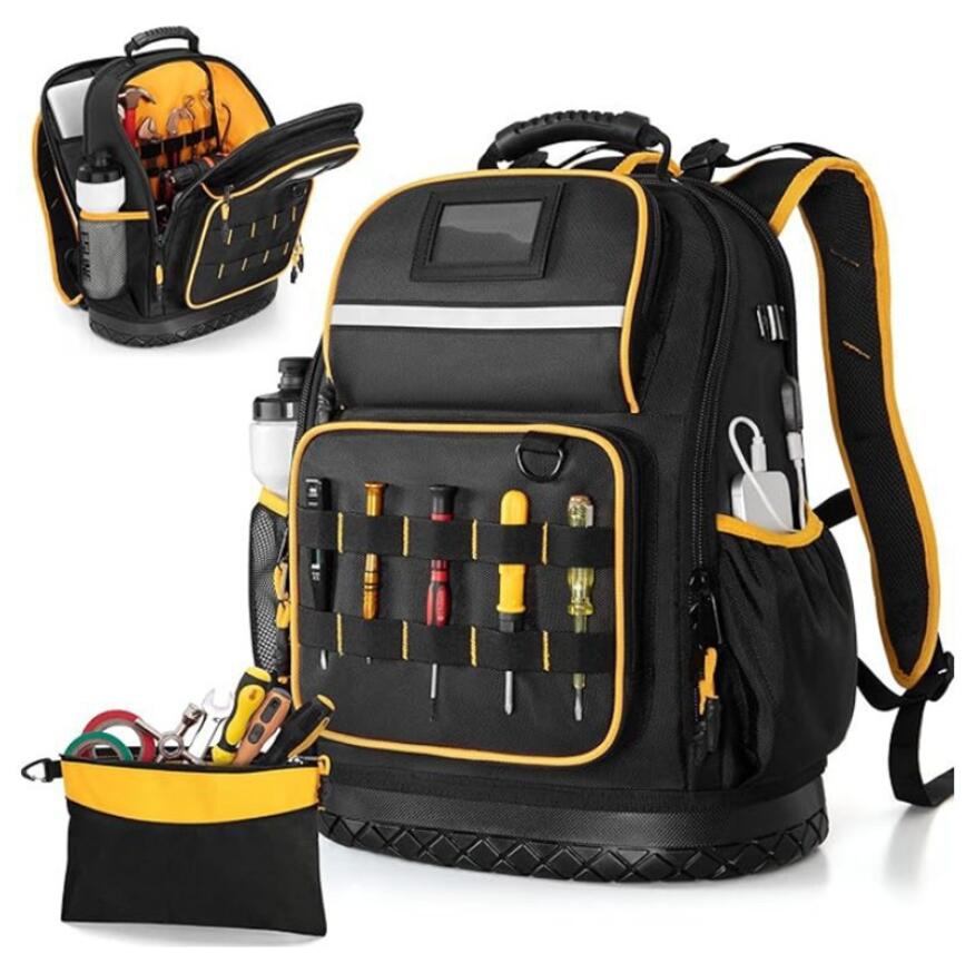 Rakuten - 【10%OFFクーポン企画中】 工具バッグ 現行モデル 現品 厚手 オックスフォード 耐磨耗 頑丈 持ち運び便利 収納バッグ 工具箱 作業バッグ 携帯用