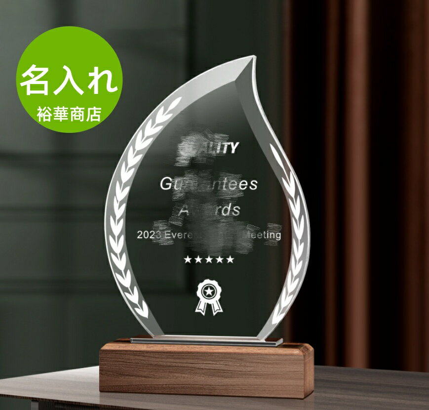 Rakuten - 表彰楯 オリジナル 記念楯 オーダーメイド クリスタル 感謝状 お礼状 開業記念楯 卒業 記念 プラーク エコロジークリスタル 盾【名入れ】