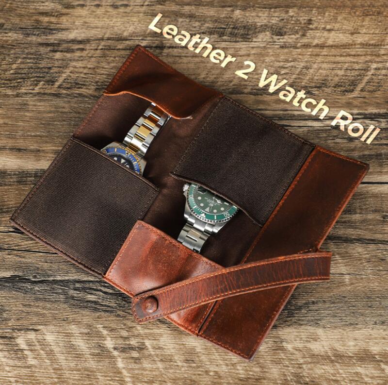 父の日 腕時計ケース 本革 牛革 復古 時計ケース 2本用 ウオッチケース 収納ボックス コレクションケー..