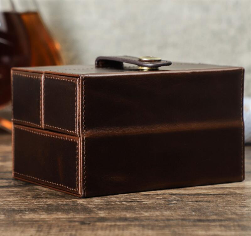 父の日 腕時計ケース 本革 牛革 復古 時計ケース 2本用 ウオッチケース 収納ボックス コレクションケース 持ち運び 便利コンパクト プレゼント 見せる収納 メンズ 高級コーヒー 収納 贈り物
