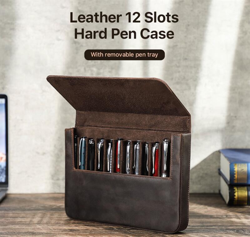 送料無料 ペンケース 本革 ペン本 12本差し シンプル おしゃれ コンパクト 軽い 小さめ スリム 筆箱 ふで箱 本革万年筆 ふでばこ ペン ポーチ 革小物 ...
