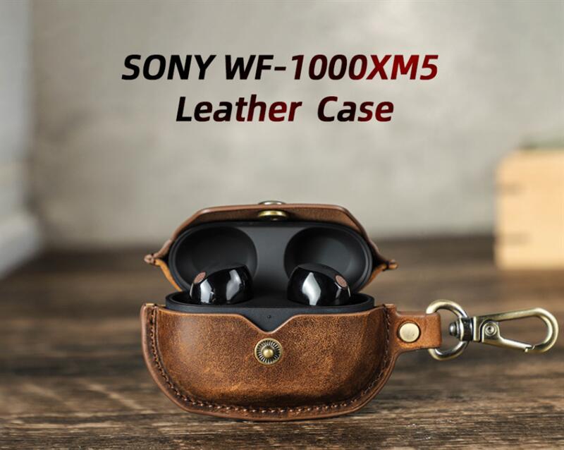 送料無料 イヤホンケースカバーsony wf-1000xm5 用 本革 保護ケース イヤフォン 可...