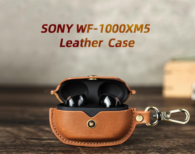 送料無料 イヤホンケースカバーsony wf-1000xm5 用 本革 保護ケース イヤフォン 可...