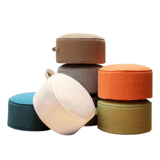 クッション 座布団 高反発 厚み20センチ スツール 椅子 キッズ 子供用 極厚 クッション 足置き 座椅子 椅子 リネン フットレスト 床 座る おしゃれ 北欧 インテリア 雑貨 子供 丸椅子 小さい いす 玄関 ミニ イス