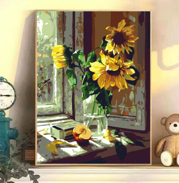 母の日 父の日 油絵 絵画 インテリア 油絵 セット 油絵風 壁掛け 美術品 数字 塗り絵 大人の 塗り絵 塗り絵 キット セット 風景画 花 ピンク椿 DIY...