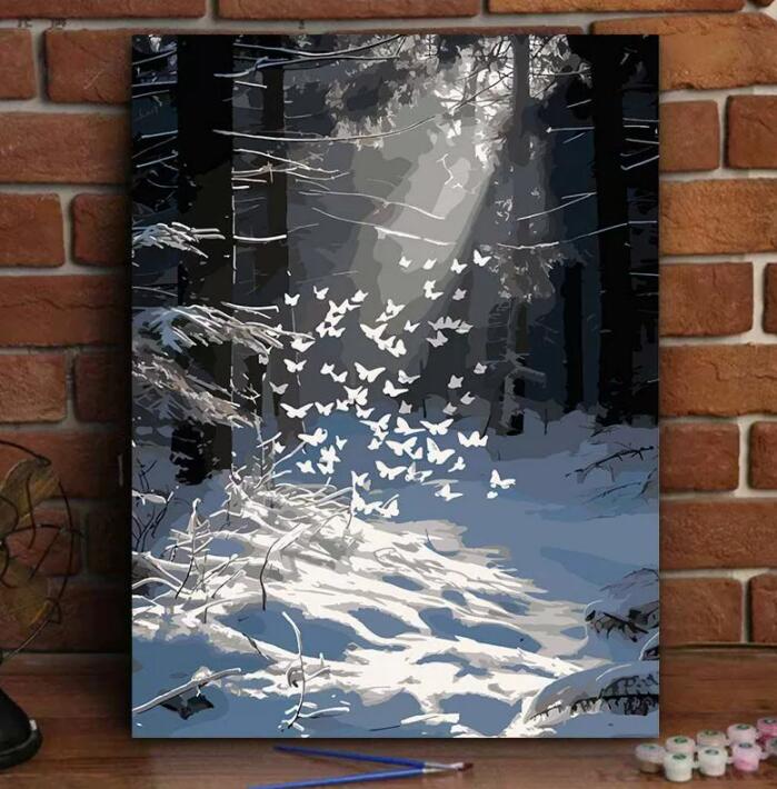 【10%OFFクーポン配布中 】 数字油絵 絵画 母の日 父の日 40*50cm インテリア 油絵 セット 油絵風 壁掛け 数字 塗り絵 塗り絵 キット セット...