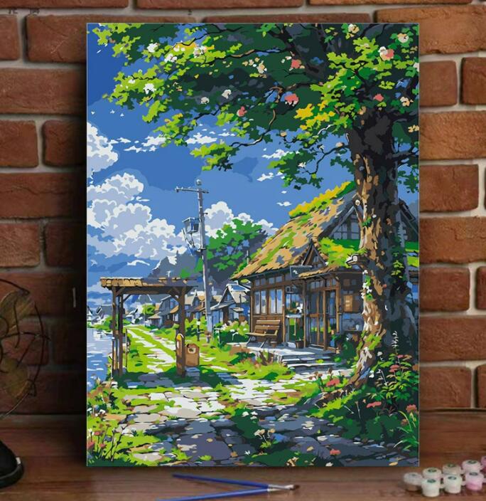 母の日 父の日 油絵 絵画 インテリア 油絵 セット 油絵風 壁掛け 美術品 数字 塗り絵 大人の 塗り絵 塗り絵 キット セット 風景画 田舎 田野 DIY絵...