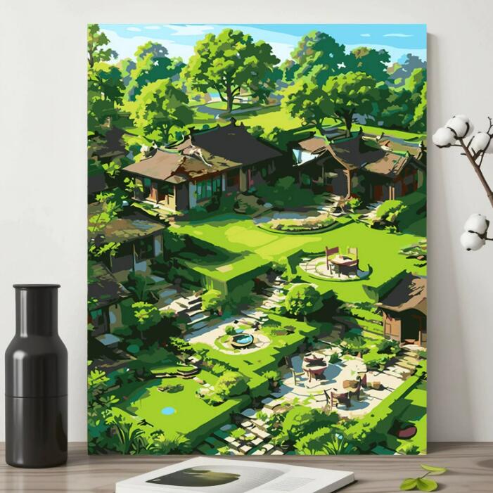 母の日 父の日 油絵 絵画 インテリア 油絵 セット 油絵風 壁掛け 美術品 数字 塗り絵 大人の 塗り絵 塗り絵 キット セット 風景画 DIY絵 キャンバス...