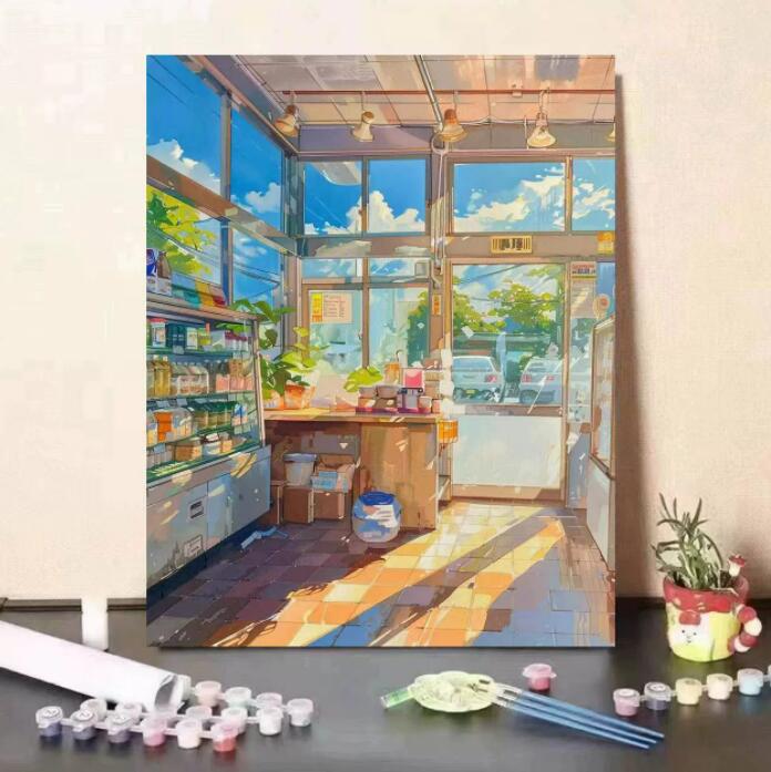 母の日 父の日 油絵 絵画 インテリア 油絵 セット 油絵風 壁掛け 美術品 数字 塗り絵 大人の 塗り絵 塗り絵 キット セット 風景画 DIY絵 キャンバス...