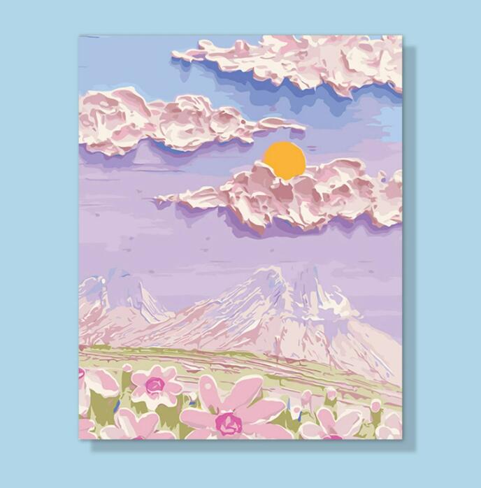 油絵 絵画 母の日 父の日 40*50cm インテリア 油絵 セット 油絵風 壁掛け 美術品 数字 塗り絵 大人の 塗り絵 塗り絵 キット セット 風景画 DI...