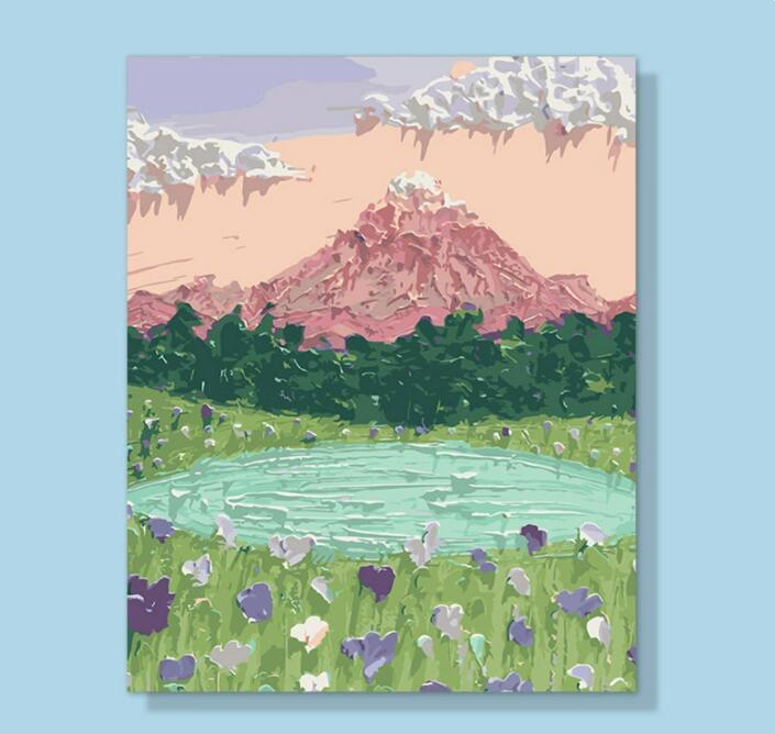 【10%OFFクーポン配布中 】 数字油絵 絵画 母の日 父の日 40*50cm インテリア 油絵 セット 油絵風 壁掛け 数字 塗り絵 塗り絵 キット セット...