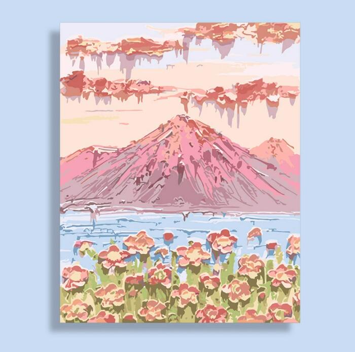 油絵 絵画 母の日 父の日 40*50cm インテリア 油絵 セット 油絵風 壁掛け 美術品 数字 塗り絵 大人の 塗り絵 塗り絵 キット セット 風景画 DI...