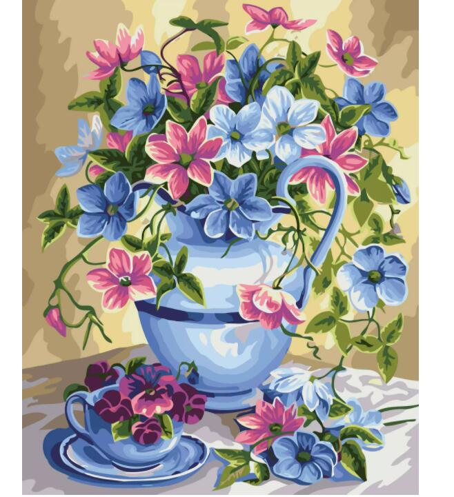 油絵 絵画 母の日 父の日 40*50cm インテリア 油絵 セット 油絵風 壁掛け 美術品 数字 塗り絵 大人の 塗り絵 塗り絵 キット セット 風景画 DI...