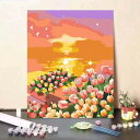 油絵 絵画 母の日 父の日 40*50cm インテリア 油絵 セット 油絵風 壁掛け 美術品 数字 塗り絵 大人の 塗り絵 塗り絵 キット セット 風景画 DI...