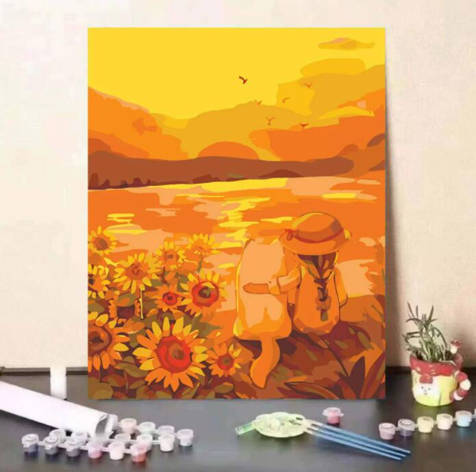 油絵 絵画 母の日 父の日 40*50cm インテリア 油絵 セット 油絵風 壁掛け 美術品 数字 塗り絵 大人の 塗り絵 塗り絵 キット セット 風景画 DI...