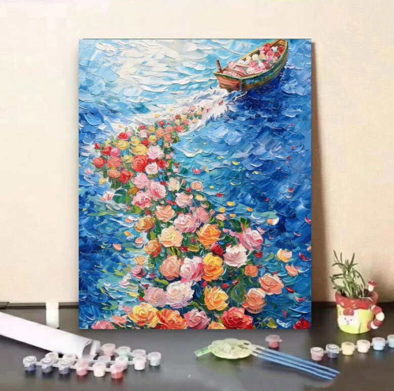 母の日 父の日 油絵 絵画 インテリア 油絵 セット 油絵風 壁掛け 美術品 数字 塗り絵 大人の 塗り絵 塗り絵 キット セット 風景画 DIY絵 キャンバス...