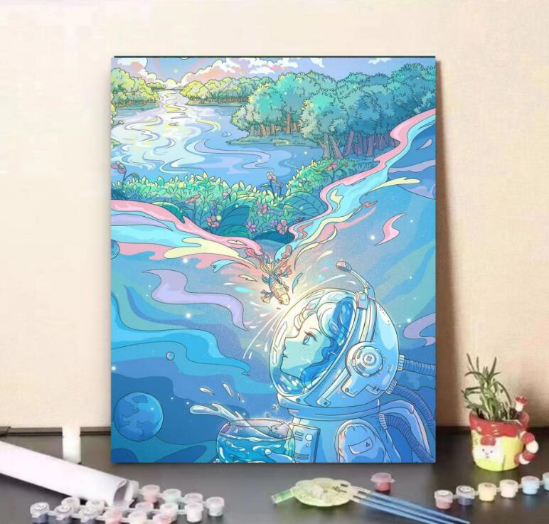 母の日 父の日 油絵 絵画 インテリア 油絵 セット 油絵風 壁掛け 美術品 数字 塗り絵 大人の 塗り絵 塗り絵 キット セット 風景画 DIY絵 キャンバス...