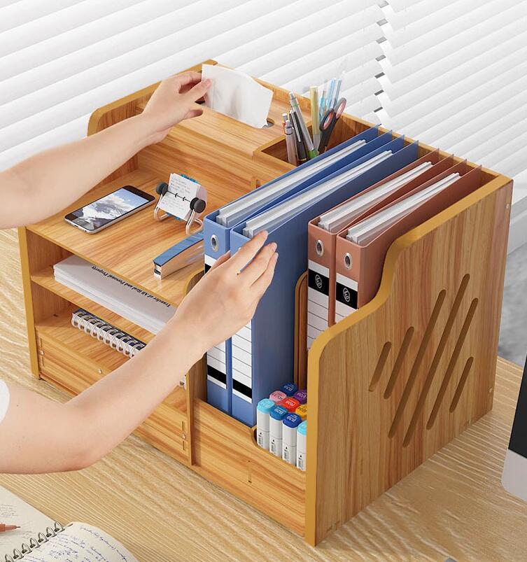 【送料無料】木製 引き出し 卓上収納ケース 収納ボックス プラスチック A4/A5対応 横 小物1/2/3/4/5/6..