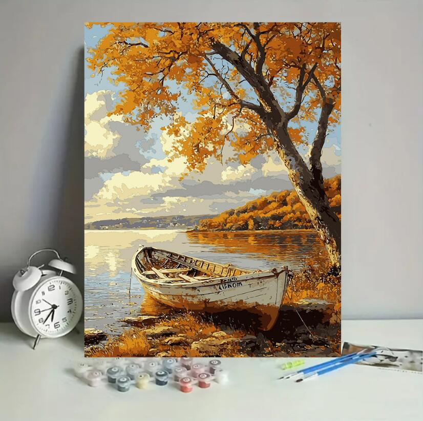 油絵 絵画 母の日 父の日 40*50cm インテリア 油絵 セット 油絵風 壁掛け 美術品 数字 塗り絵 大人の 塗り絵 塗り絵 キット セット 風景画 DI...