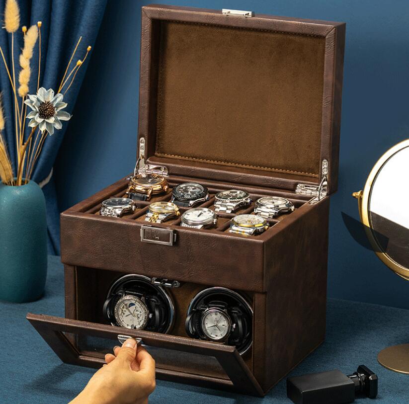 【送料無料】【 2+8本巻 】 ワインディングマシーン2本巻 本巻腕時計 自動巻き ワインディングマシーン 腕時計 時計 ウォッチワインダー ウォッチ ワインダ...