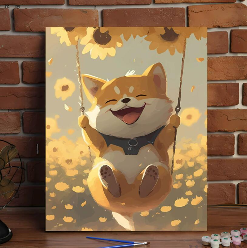 母の日 父の日 油絵 絵画 インテリア 油絵 セット 油絵風 壁掛け 美術品 数字 塗り絵 大人の 塗り絵 塗り絵 キット セット 風景画 犬 DIY絵 キャン...