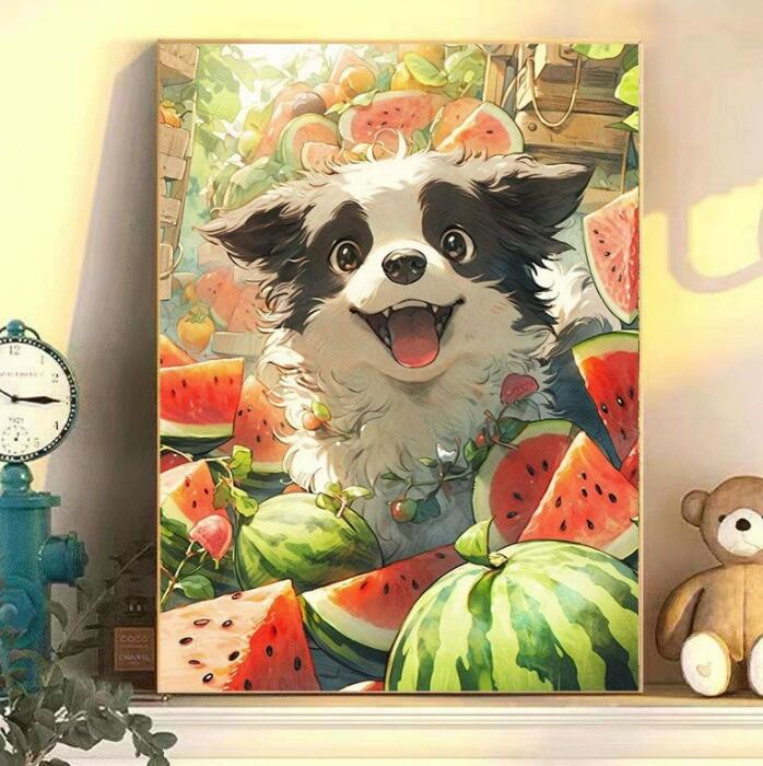 母の日 父の日 油絵 絵画 インテリア 油絵 セット 油絵風 壁掛け 美術品 数字 塗り絵 大人の 塗り絵 塗り絵 キット セット 風景画 犬 DIY絵 キャン...