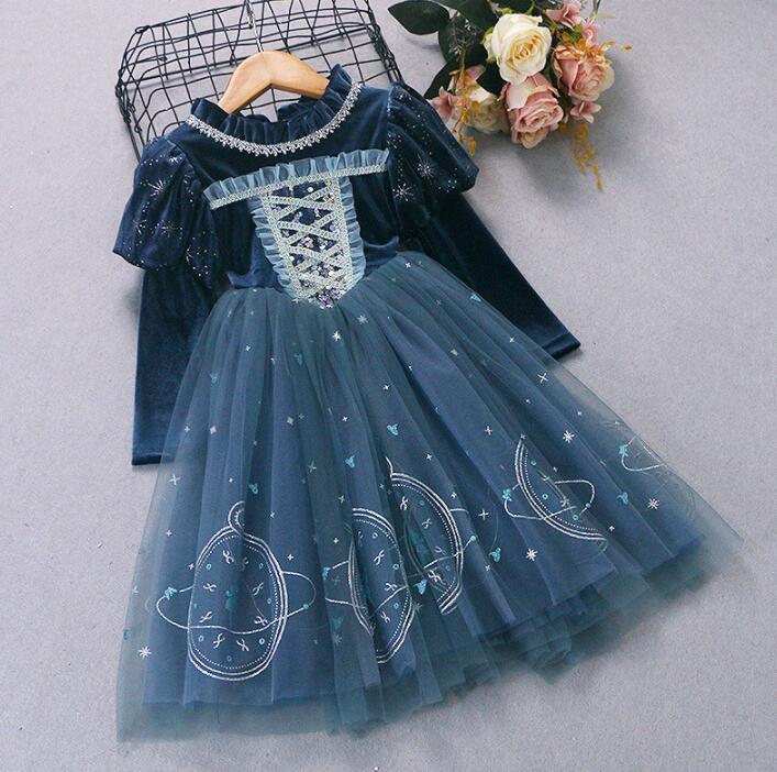 入学式 入園式 子供 プリンセス 女の子 140 ドレス 子供ドレス ロング プリンセスドレス プレゼント コスプレ コスチューム 長袖 衣装 服 人気 誕生日...