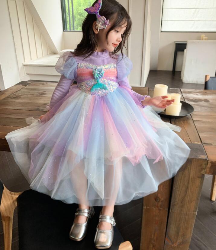 入学式 入園式 子供 プリンセス 女の子 140 ドレス 子供ドレス ロング プリンセスドレス プレゼント コスプレ コスチューム 長袖 衣装 服 人気 誕生日...