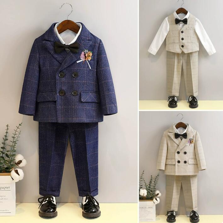 Rakuten - 【送料無料】子供 スーツ 男の子 スーツ 卒業式 男の子 スーツ フォーマル 入学式 卒園式 キッズスーツ 七五三 子供服 長袖 キッズ スーツ一式 フォーマルウェア セットアップ シャツ付き 卒園式 スーツ 男の子 入園 大きいサイズ 小学生 タキシード 結婚式 発表会