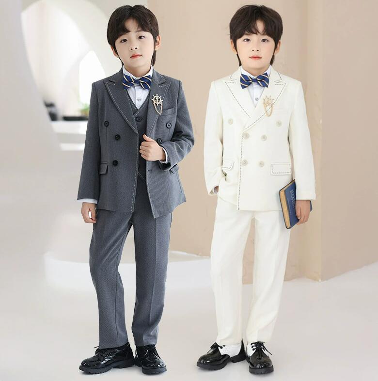 Rakuten - 【10％クーポン発行中！】子供 スーツ 男の子 スーツ 卒業式 男の子 スーツ フォーマル 入学式 卒園式 キッズスーツ 七五三 子供服 長袖 キッズ スーツ一式 フォーマルウェア セットアップ シャツ付き 卒園式 スーツ 入園 小学生 タキシード 結婚式 発表会