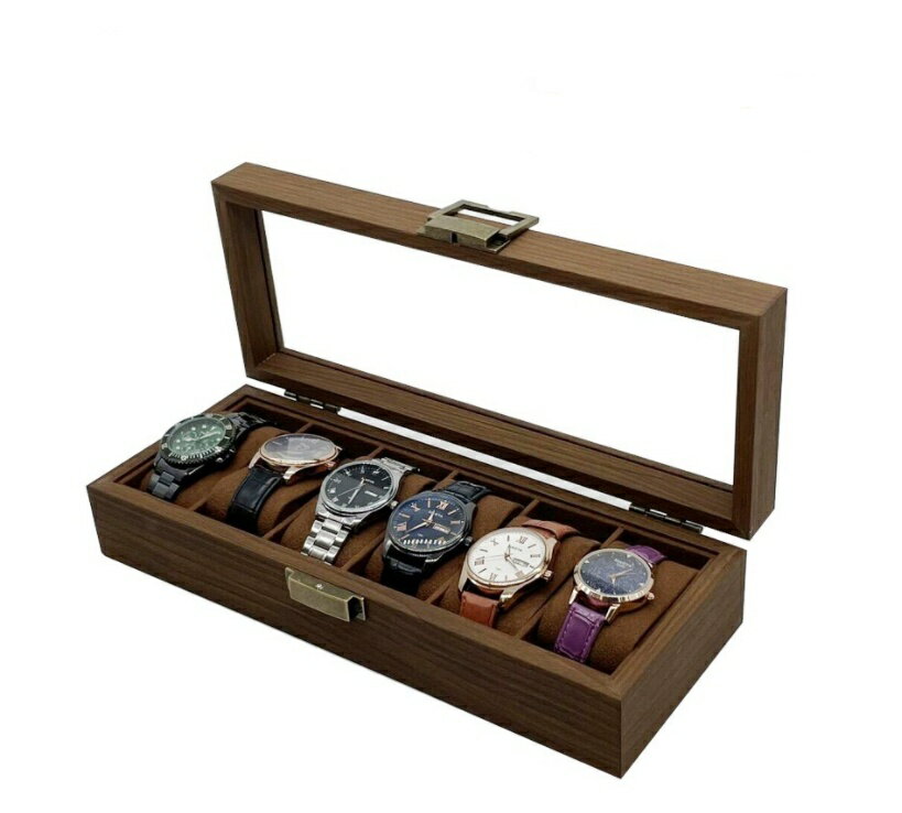 【送料無料】 腕時計ケース 木製 復古 時計ケース6本用 長方形 ウオッチケース 収納ボックス コレクションケース 持ち運び 便利コンパクト プレゼント 見せる収納 メンズ 高級コーヒー 収納 贈り物 父の日
