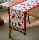テーブルランナー クリスマス テーブルランナー 北欧 テーブルランナー 赤 フリンジ飾り ト テーブルフラグ 食卓ランナー 食卓飾り 中央 クロス テーブルセン...